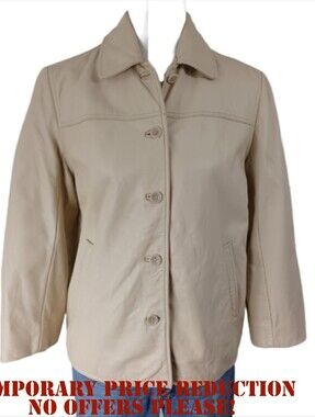 J. CREW LEATHER JACKET SIZE S